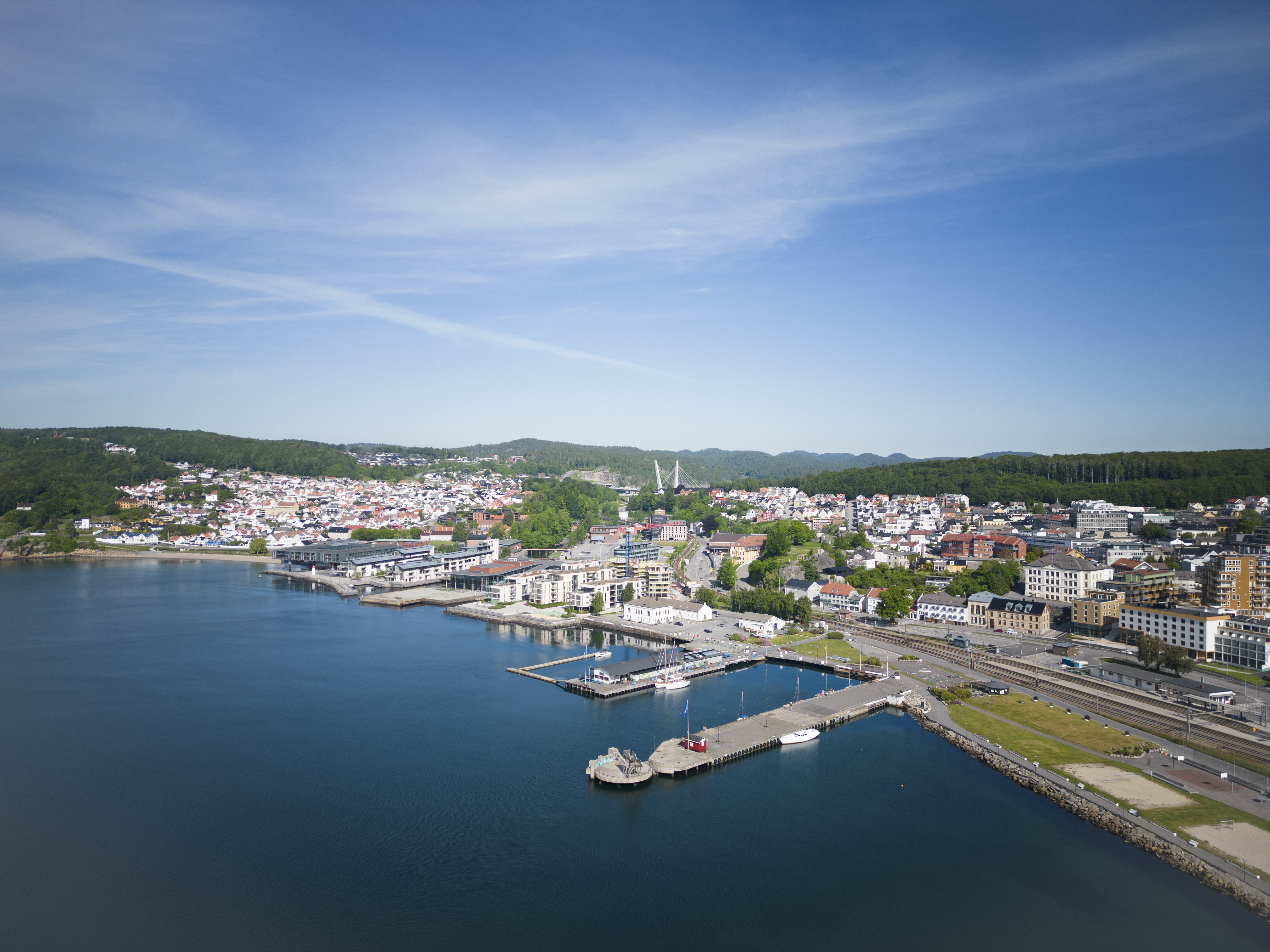 Dronebilde Indre havn